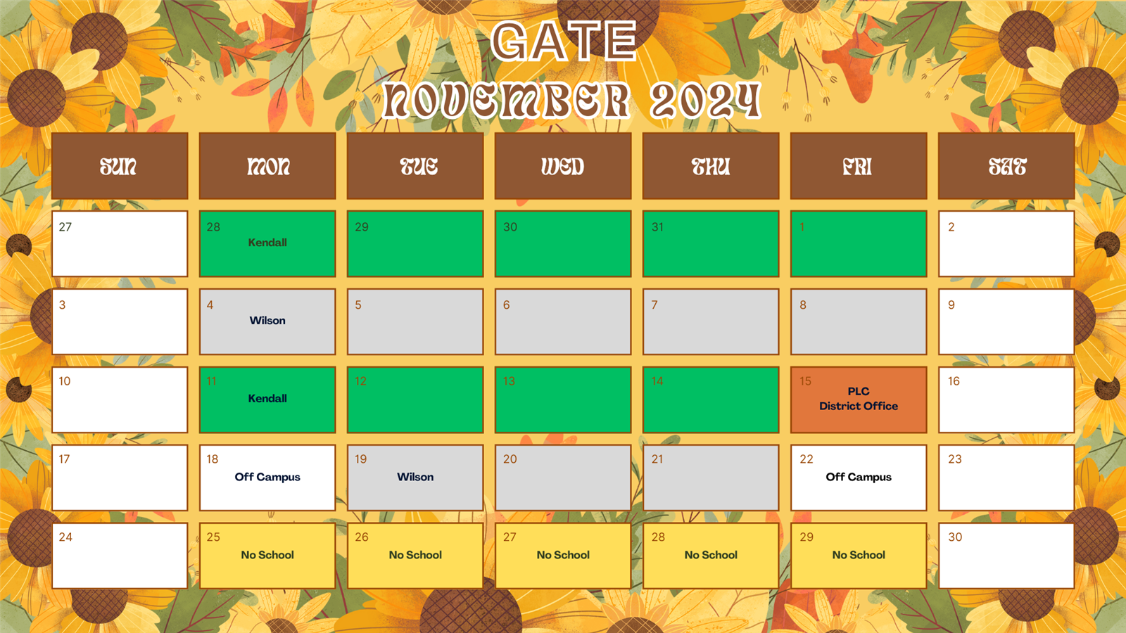 GATE Calendar